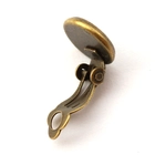 Antikolt bronz színű tányéros fülbevaló klipsz 10 mm NIKKELMENTES