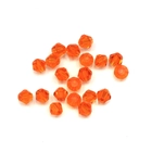 Csiszolt bicone kúpos kristály gyöngy 4 mm Orange Red 2