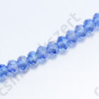 Csiszolt rondell abacus kristály üveggyöngy 6x4 mm Búzavirág kék AB 1 szál 3