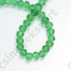Csiszolt rondell abacus kristály gyöngy 4x3 mm Lime Zöld 25 db 2