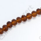 Csiszolt rondell abacus kristály gyöngy 4x3 mm Topáz 1 szál 2