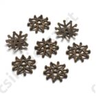 Antikolt bronz színű 16 mm filigrán csillagvirág gyöngykupak 1