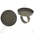 Antikolt bronz tányéros gyűrű alap 25 mm NIKKELMENTES