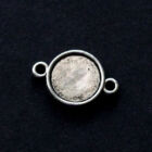 Antikolt ezüst színű két oldalas kapcsoló elem 10 mm NIKKELMENTES 1
