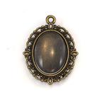 Antikolt bronz színű cink ötvözet üveglencsés medál 13x18 mm 3