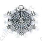 Antikolt ezüst színű hópehely üveglencsés medál alap 25 mm  1