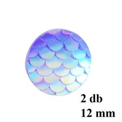 2 db 12 mm Lila sellő pikkelyes kaboson
