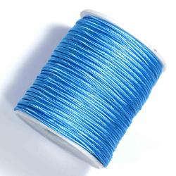 1 méter Égkék 3mm-es sujtás zsinór