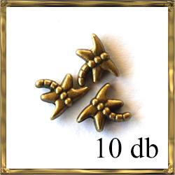 10 db Antikolt bronz színű szitakötő köztes NIKKELMENTES