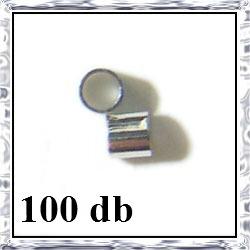 100 db Ezüstözött réz cső stopper 2x2 mm NIKKELMENTES