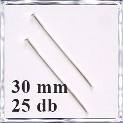25 db Ródiumos fejes szerelőpálca 30 mm NIKKELMENTES