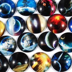 2 db 12 mm Vegyes Galaxis mintás üveglencse