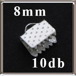 10 db Ezüstözött szalagvég 8 mm NIKKELMENTES