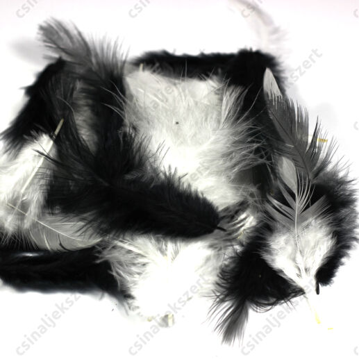 Fekete-fehér vegyes madártoll