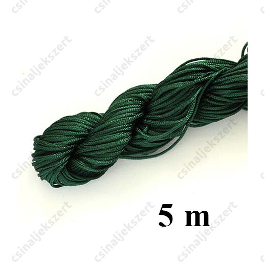 Fonott selyemszál 1 mm vastag 5 m Sötét Zöld