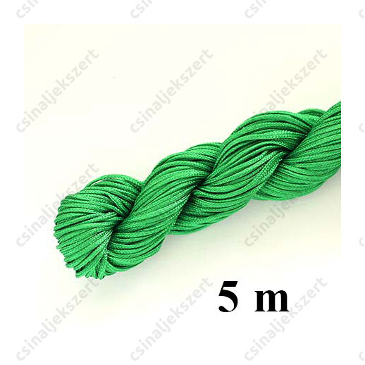 Fonott selyemszál 1 mm vastag 5 m Zöld