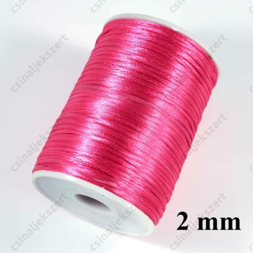 Pink 2 mm vastag (patkány farok) fonott selyemszál