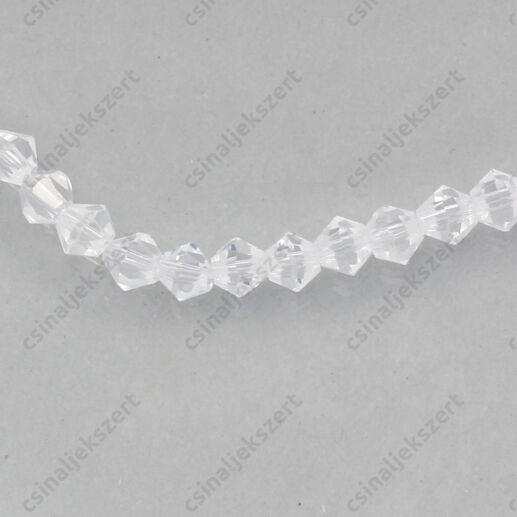 Csiszolt bicone kristály gyöngy 4 mm Crystal