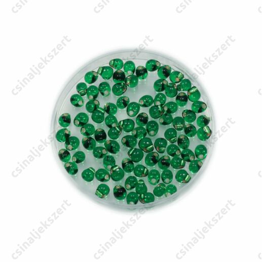 Átlátszó ezüst közepű világos zöld / Silver Lined Light Green 9016 5g Miyuki csepp gyöngy