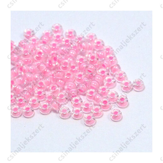 Miyuki kásagyöngy 8/0 Pink közepű kristály 9207 5g