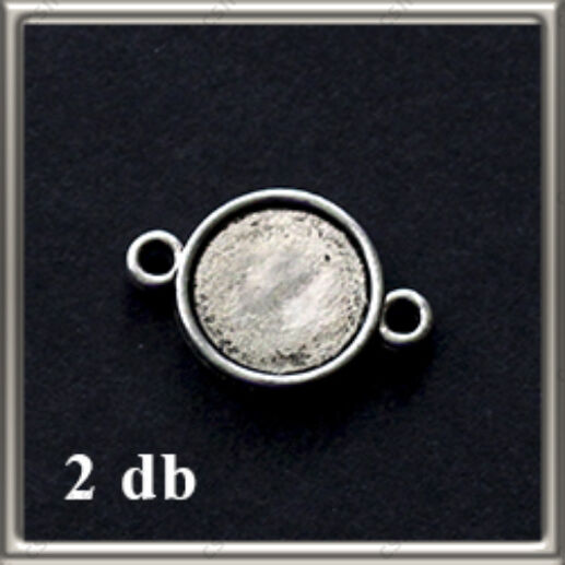 Antikolt ezüst színű két oldalas kapcsoló elem 10 mm NIKKELMENTES