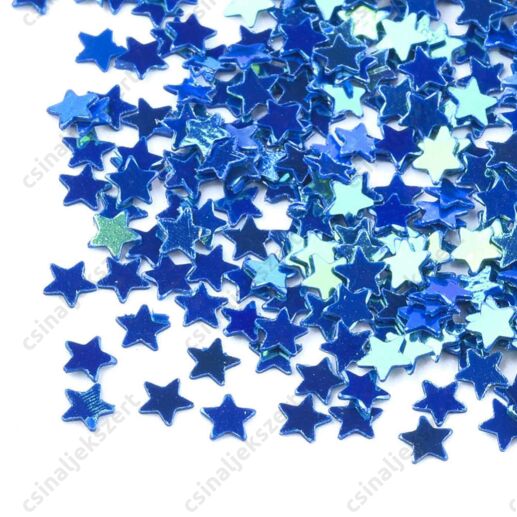 Kék színű 3mm csillag alakú szóró flitter