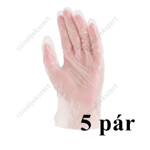 5 pár Púderezett vinyl gumikesztyű