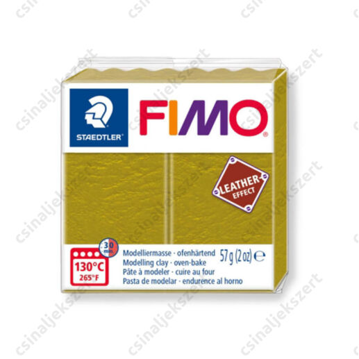 Fimo Leather süthető gyurma 56g Olivazöld / Olive 519