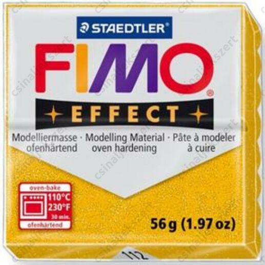 Fimo Effect süthető gyurma 56g Arany csillámos / Glitter gold 112
