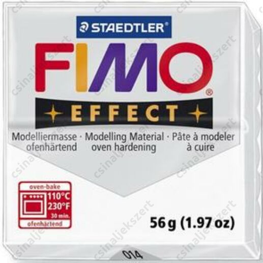 Fimo Effect süthető gyurma 56g Áttetsző fehér / Transparent white 014