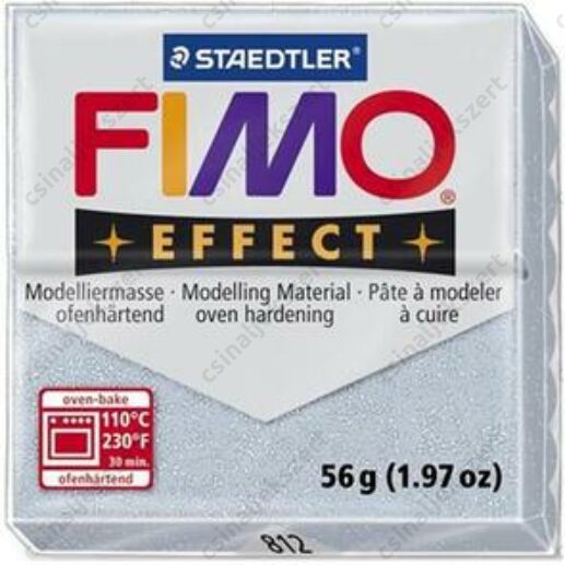 Fimo Effect süthető gyurma 56g Csillámos ezüst / Glitter silver 812