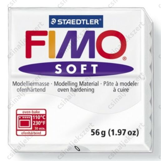 Fimo Soft süthető gyurma 56g Fehér / White 0