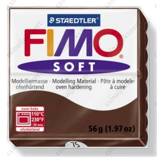Fimo Soft süthető gyurma 56g Csokoládé / Chocolate 75 