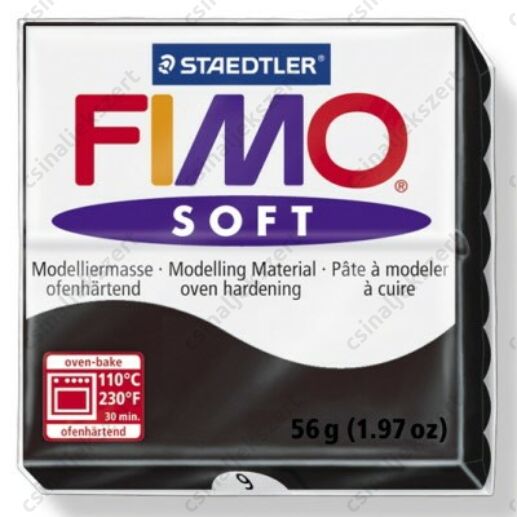 Fimo Soft süthető gyurma 56g Fekete /Black 9
