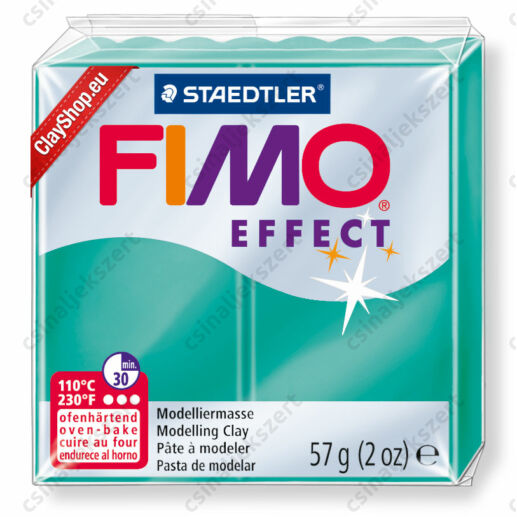 Fimo Effect süthető gyurma 56g Áttetsző zöld/ Transparent green 504
