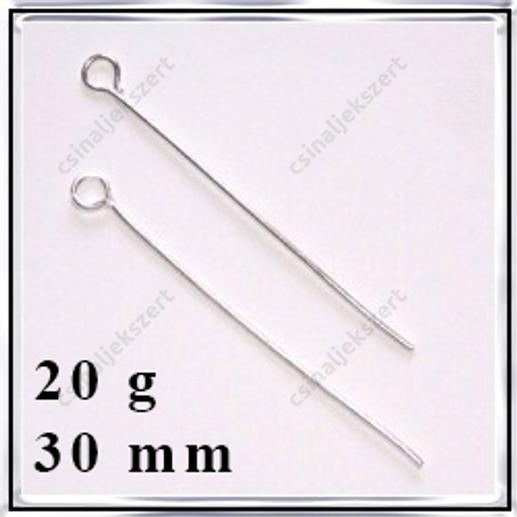 Ezüstözött szemes szerelőpálca 30 mm