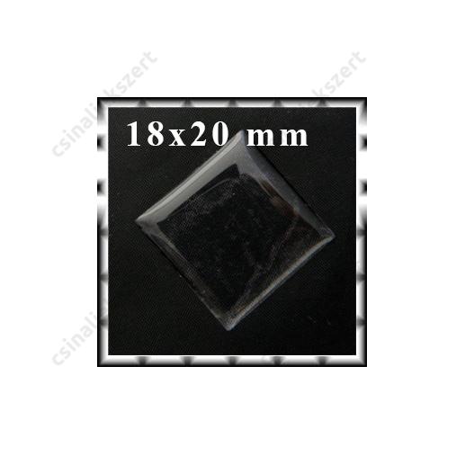 Áttetsző öntapadós matrica téglalap 18x20 mm