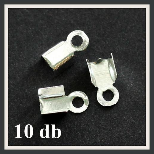Ezüstözött bőrvég 9x4 mm