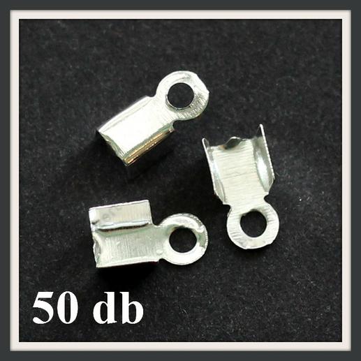 Ezüstözött bőrvég 9x4 mm